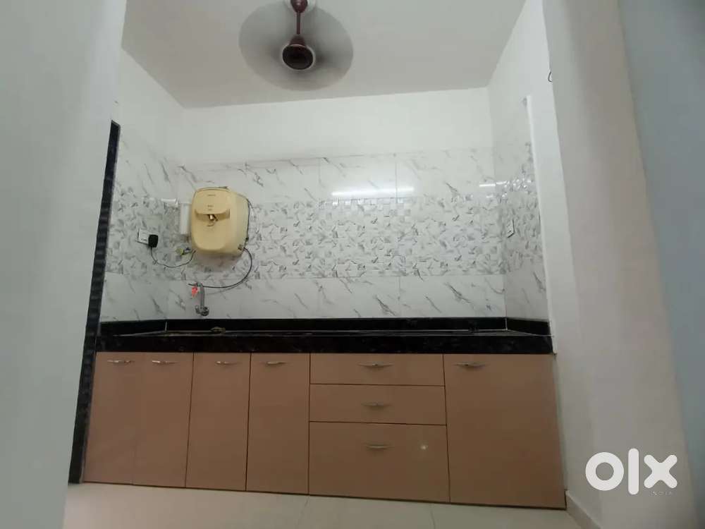 1bhk modular kitchen master bedroom flat