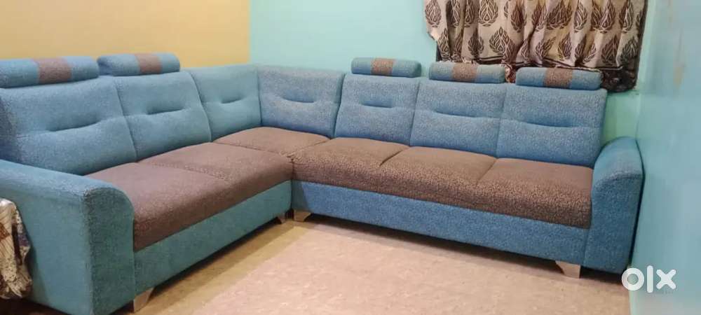 Sofa set blue colour