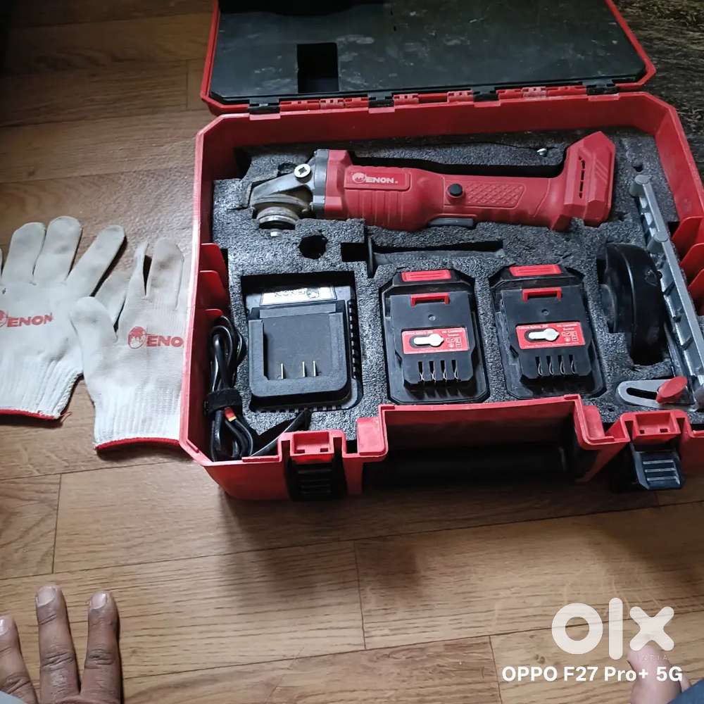 Cardless angle grinder enon & vernier