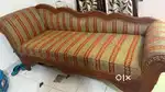 Cushion Dewan - 
Size- 5 x 2.5 & Dinning table with 3 chairs