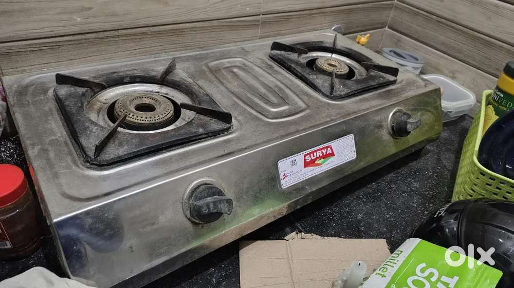 Gas stove - Surya two burner with gas hose and lighter