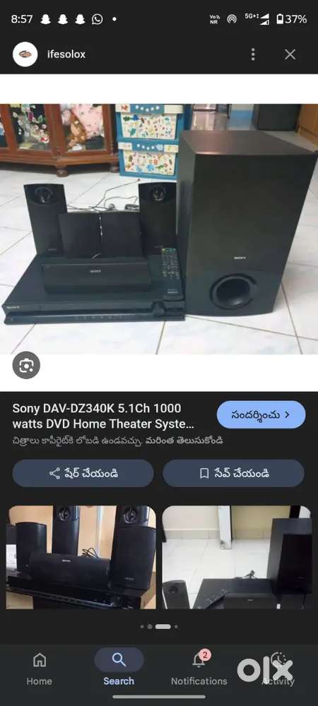 Sony dav dz 340k home theatre system kavali