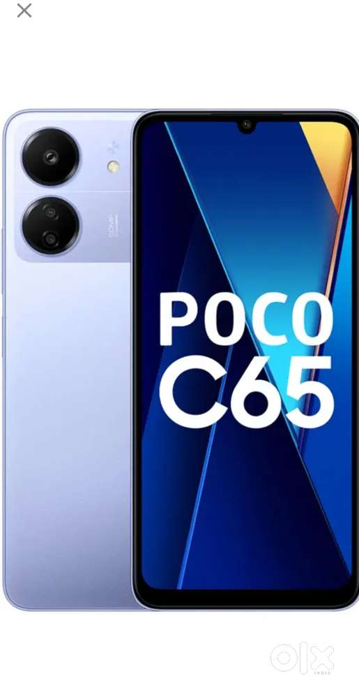 Poco c 65 mobile phone 4gb ram 128storage 8000  have box cable adapter