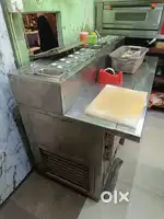 Steel freezer with Pizza station