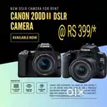 200d Canon camera on rent