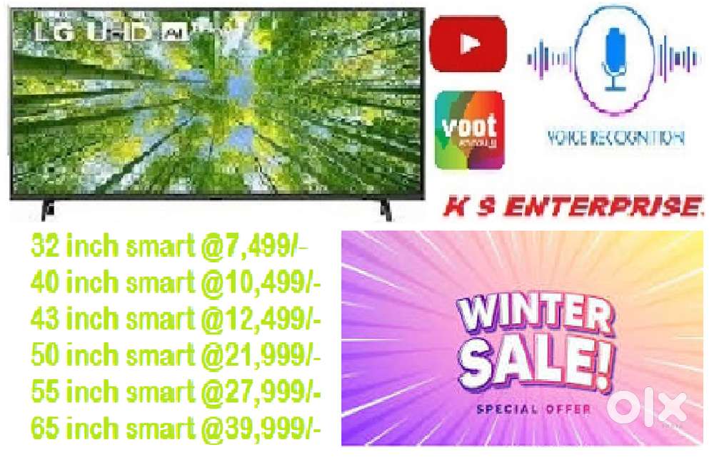 WINTER SALE 43 INCHES  SMART, 4K UHD LED TV IN 12,499 ONLY.