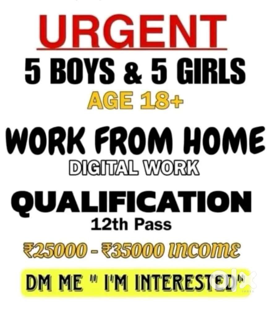 Work from home house wife college student job person anything else...