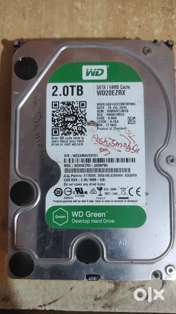 Used 2tb SATA hard disk internal