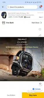 Fire boltt smartwatch 4g sim