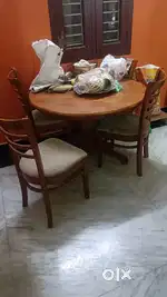 Sofa 3+1+1 Round Table dinning with 4 chair