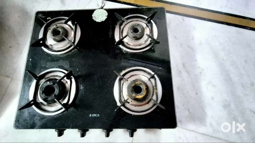 Elica 4 Burner Gas Stove with Glass