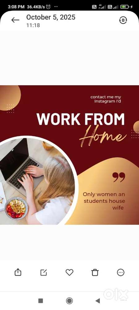 Graphic designer Wark form mobile
