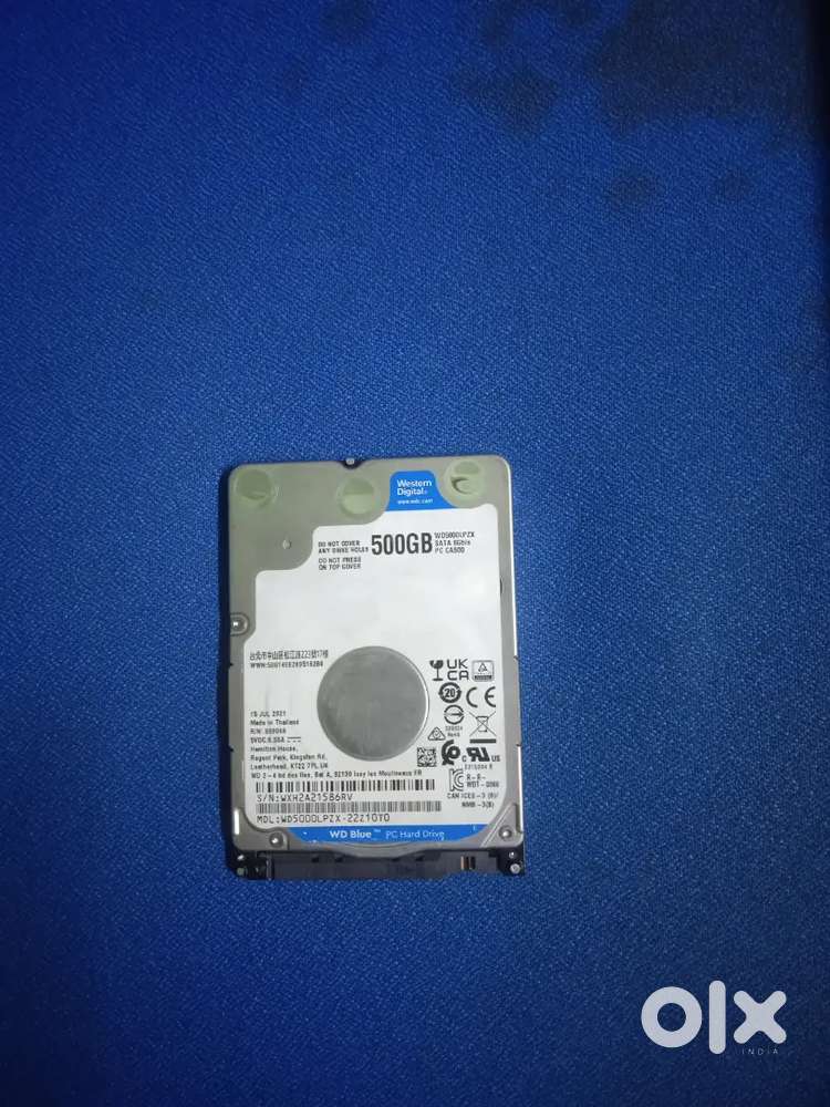 500 gb laptop harddisk western digital 100% health excellent condition