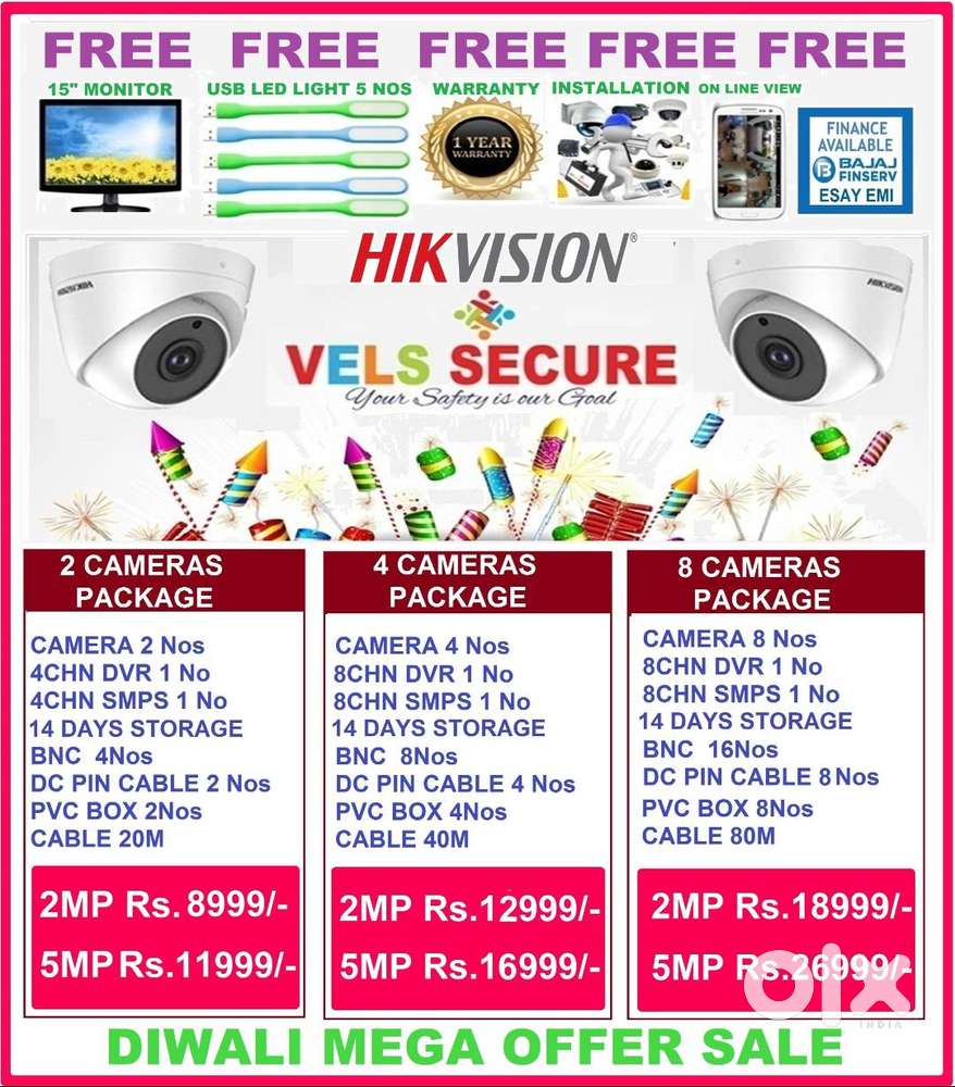 MEGA  MEGA ATHIRADI DIWALI  DISCOUNT SALE OF       2MP HIKVISION CCTV