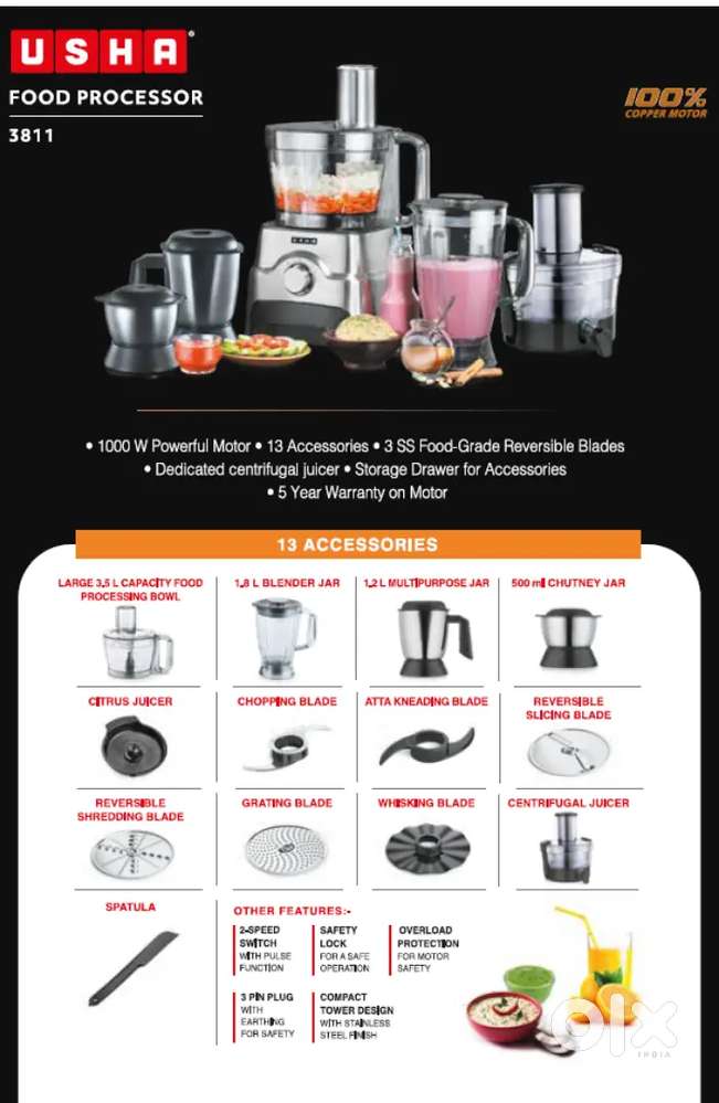 Usha Food processor FP 3811