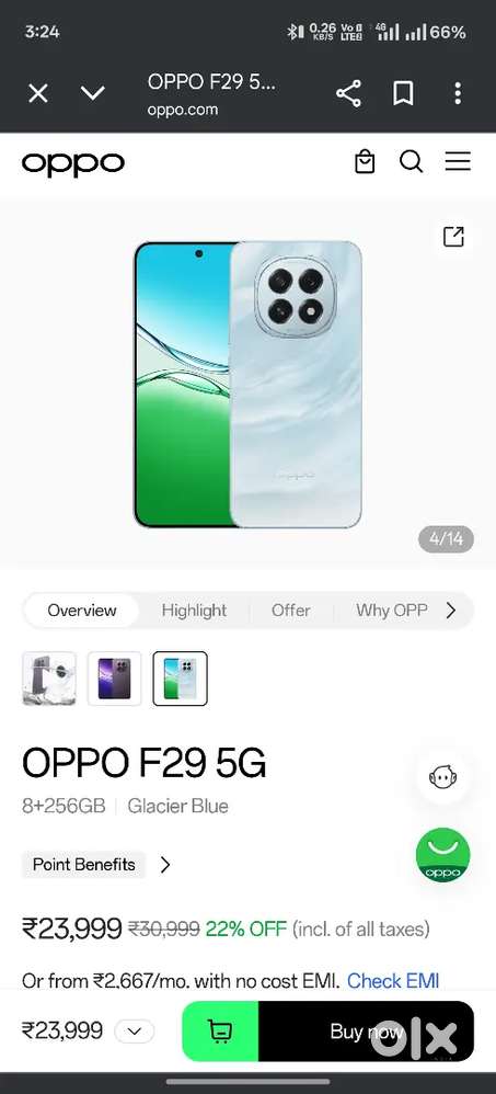 Oppo f29 5G 8/256