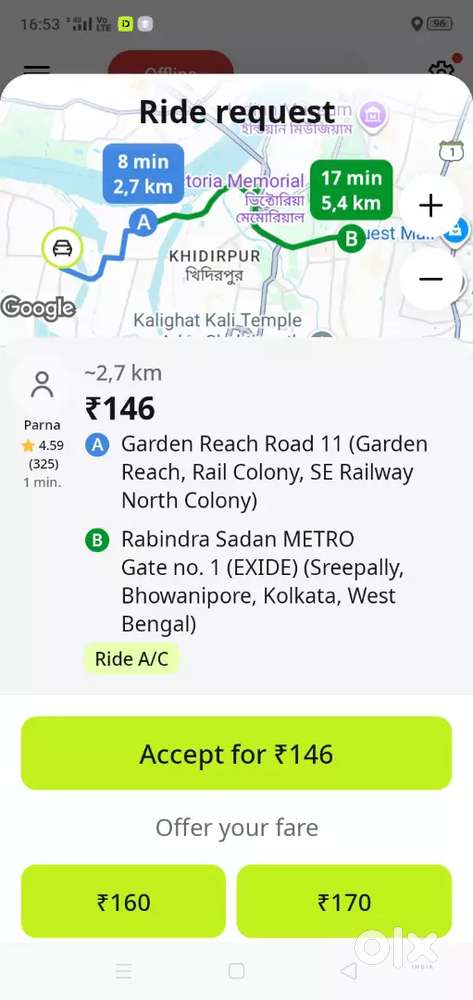 ₹500 per day near location mein driver chahie