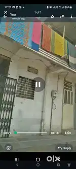 Separate row house with borewell and tap water and channel gate for