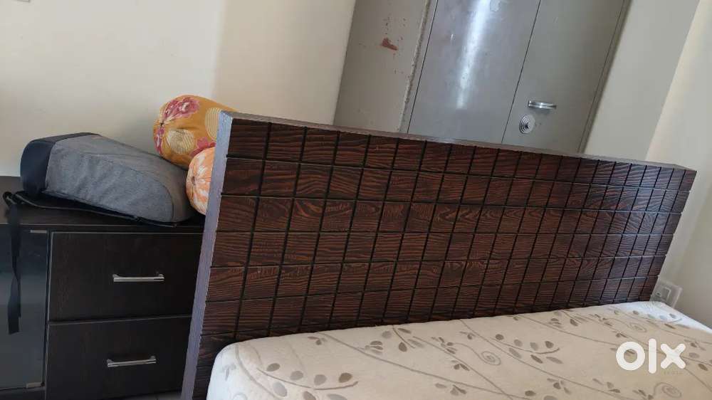 Study table,Tv stand, Queen size cot with bed