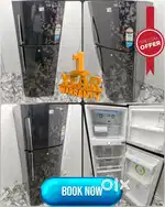 Double door black colour LG flower design 280 litres refrigerator