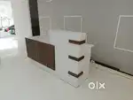 Brand New Modern L-Shape Reception Table with Storage