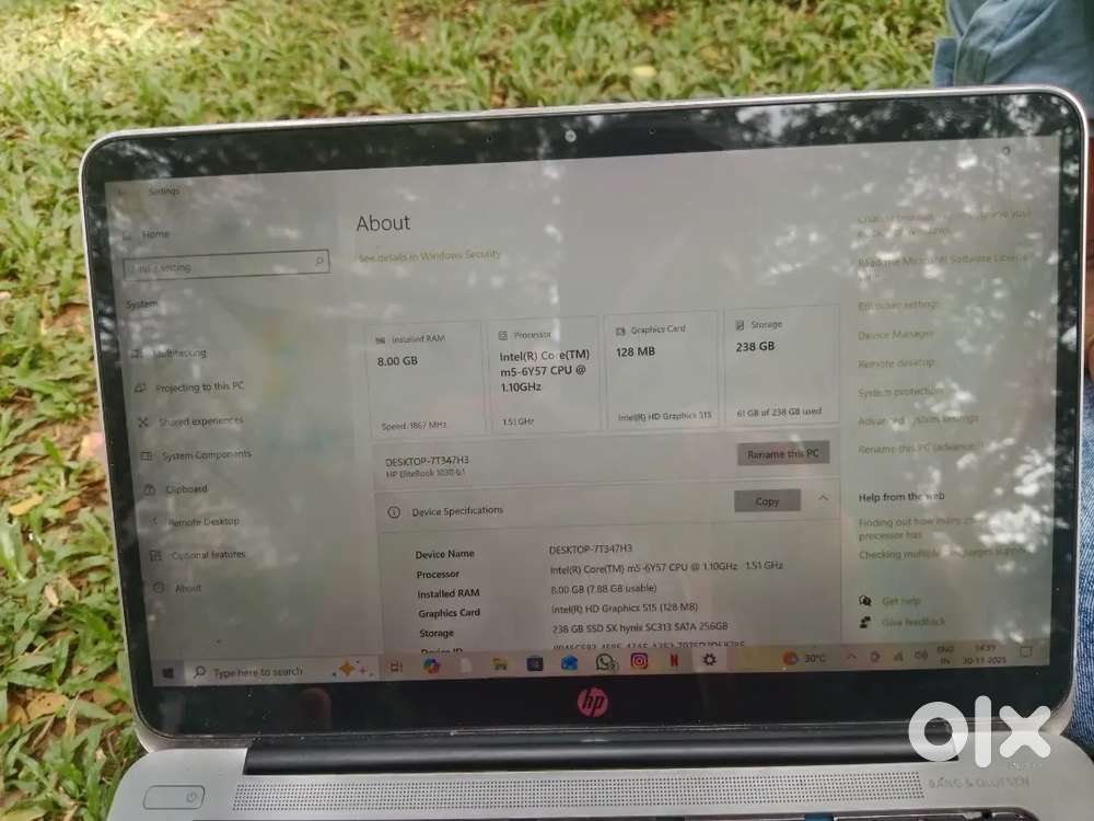 Hp elite book 1030 G1 touchscreen good condition laptop