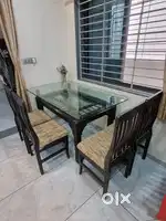 Glass dining Table + 4 chair