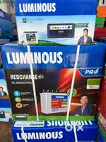 1050va + 150ah luminous sine nverter luminous tall tublur battery