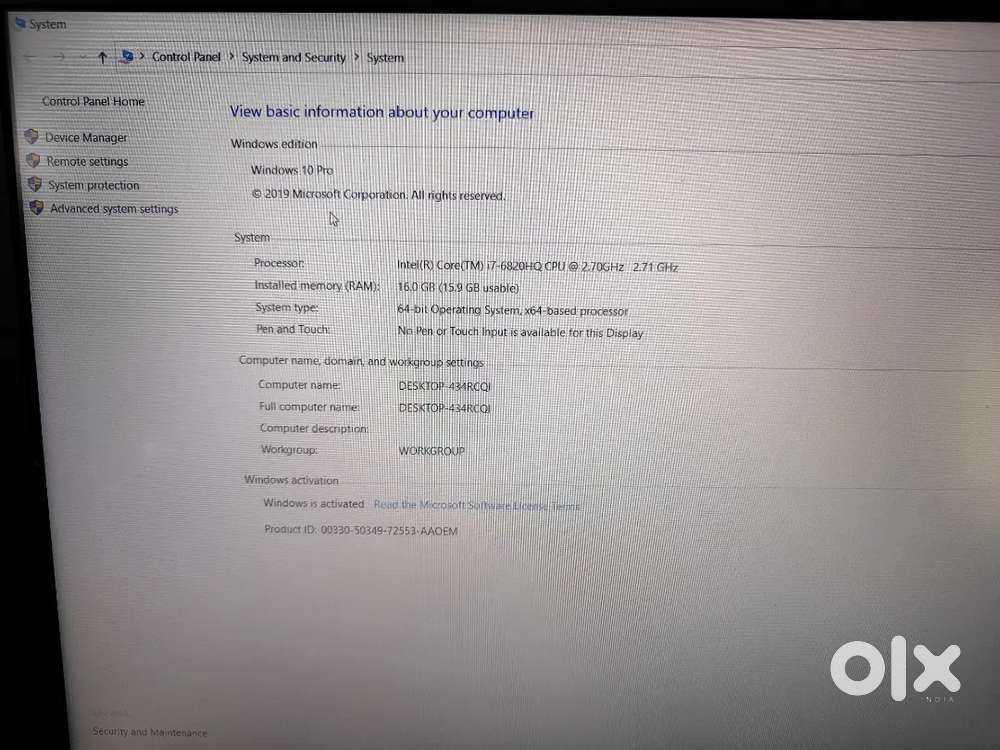 Hp zbook work station lap i7-6th gen,512gb,16gbram,15.6, 4gb,rs26000