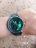 Black emreld mens car wheel spinning watch cash on delivery available