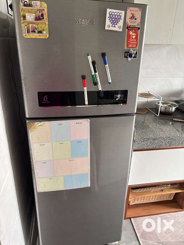 Steel Grey whirlpool 245 litres double foor fridge