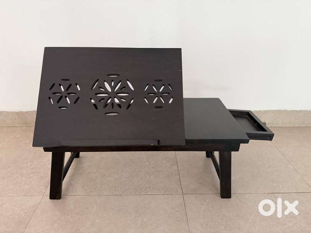 Fabindia Petite Wooden Laptop Table – Elegant, Compact & Sturdy