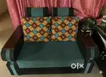 Sofa set 3+2 and center table with glass top