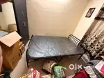 Folding double bed with mattress 6*25 *4 feet