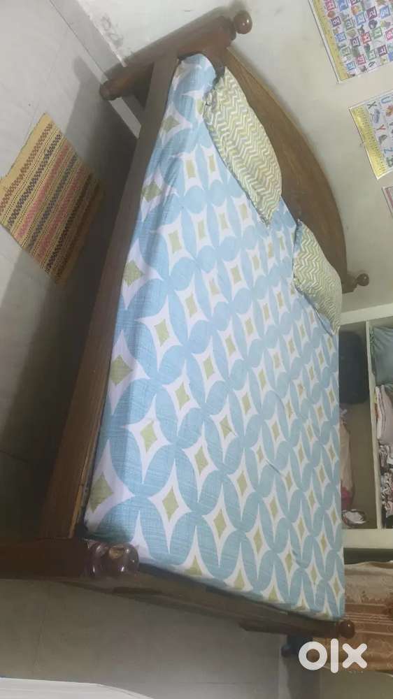 Bed without mattress