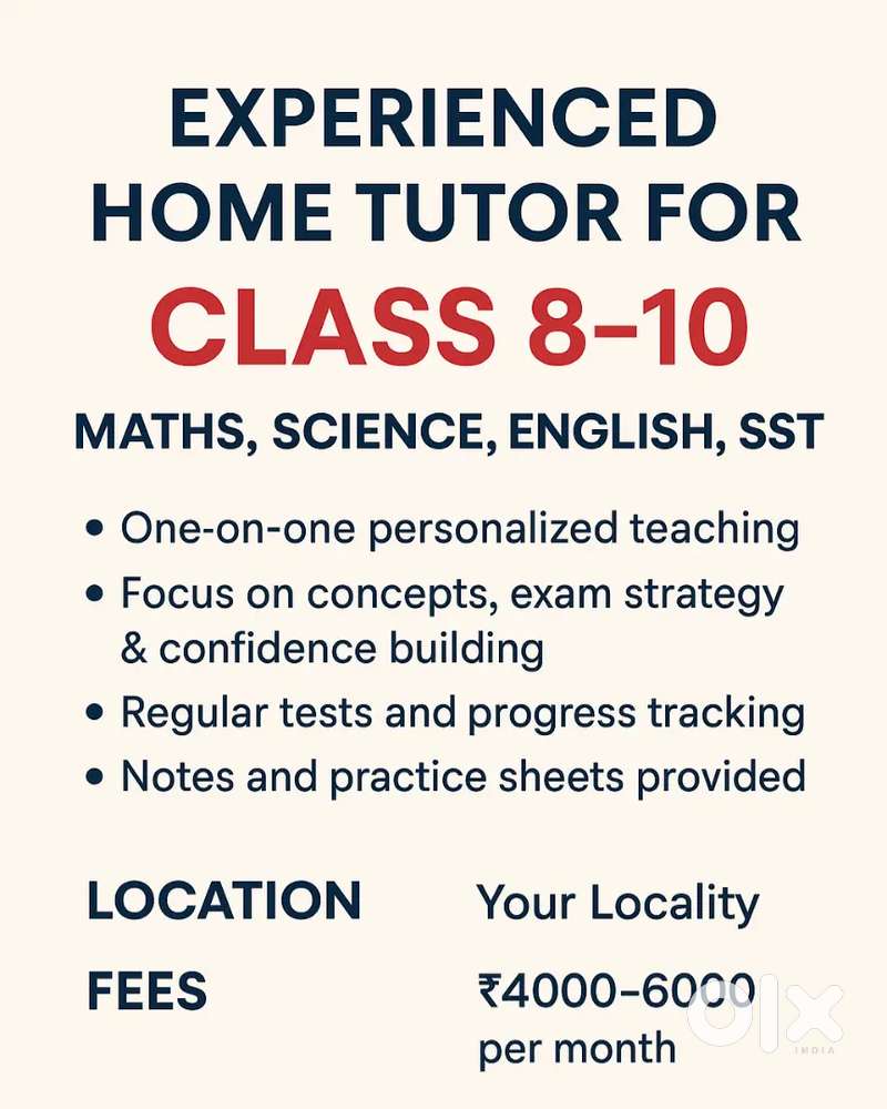 HOME TUITION FOR CLASS 8-10