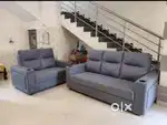 3+2 sofa set with fiber pillow and beautiful colour and cup holder