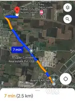 2.5 KM from TCS 800 sqft corner garden face plot  sale in Kuber City 2