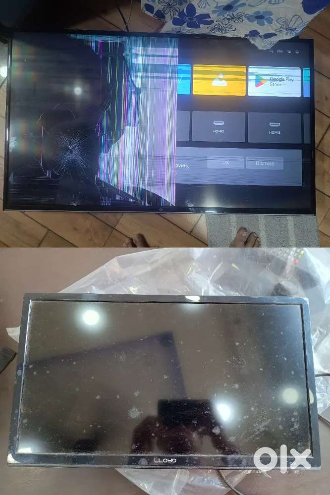 2 Qty Mi 43 inch led and llyod 20 inch lcd tv sale display problem
