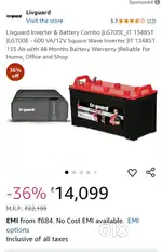 Livguard Inverter and battery 20 day old
