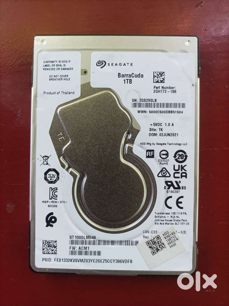 Seagate BarraCuda 1TB HDD