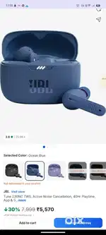 Jbl tune 230NC TWS bluetooth earbuds at 3499