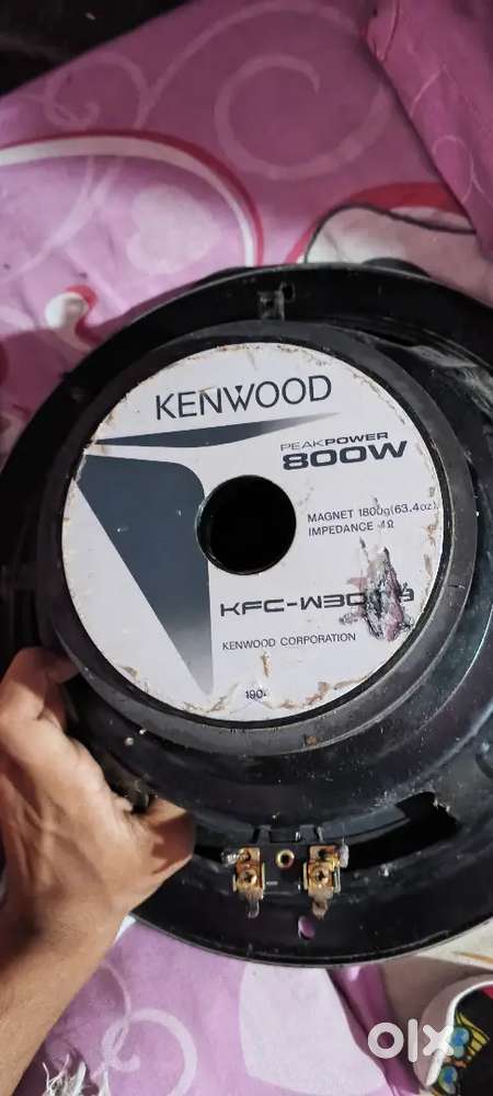 12 Subwoofer 800 watts, 400 Watts RMS, 4-ohm works rare 517a Kenwood