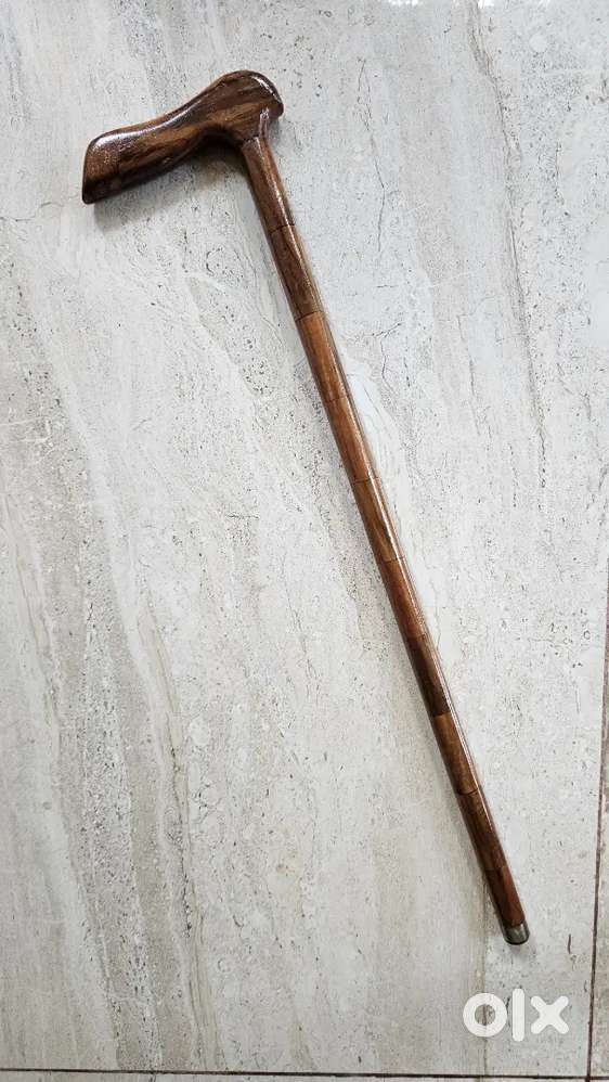 Antique Teak Wood Walking Stick with TNT Steel Core – Strong & Durable