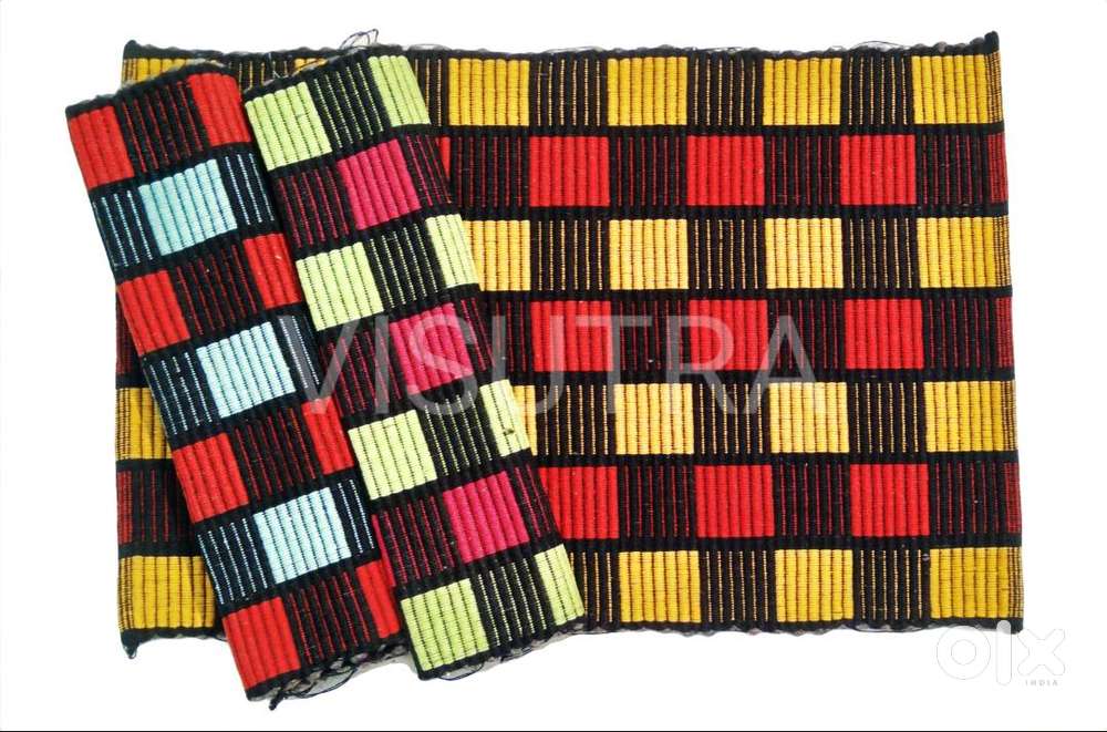 Cotton Woven Water Absorbing Reversible Door Mats/ Rugs