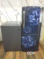 Whirlpool washing machine & samsung latest flower model refrigerator**