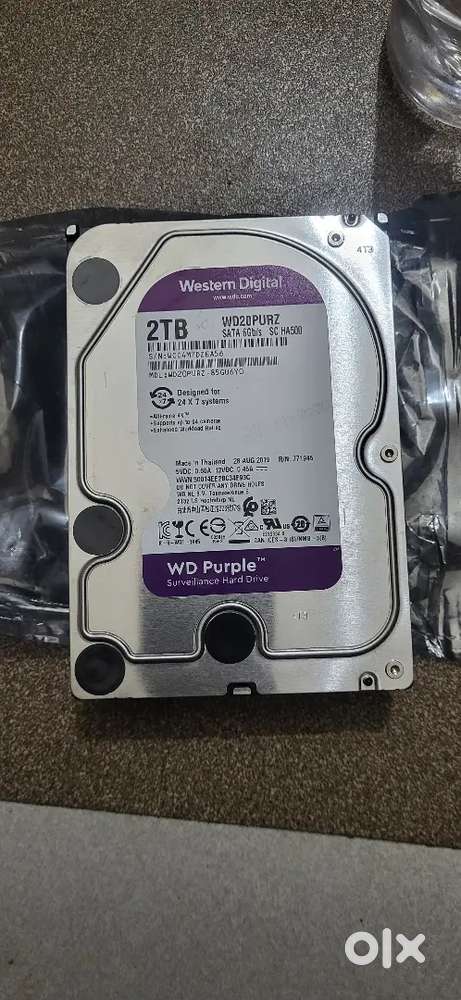 WD 2TB SURVEILLANCE HARD DRIVE ONE MONTH USED