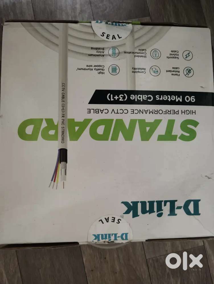 Dlink Standard 90 mtr cctv cable 1+3