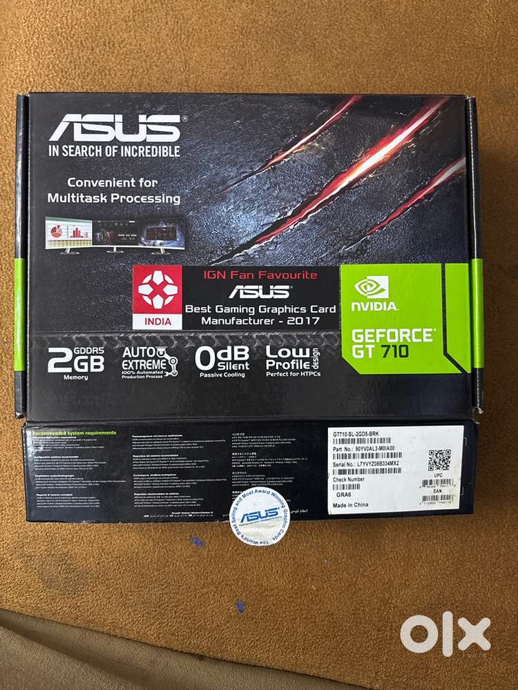 Asus Nvidia GeForce Gt710 2Gb graphics card