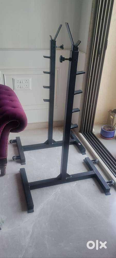 Multifunctional fully adjustable stand for chest press and squats